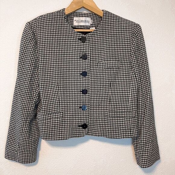 JH Collectibles Green Houndstooth Blazer